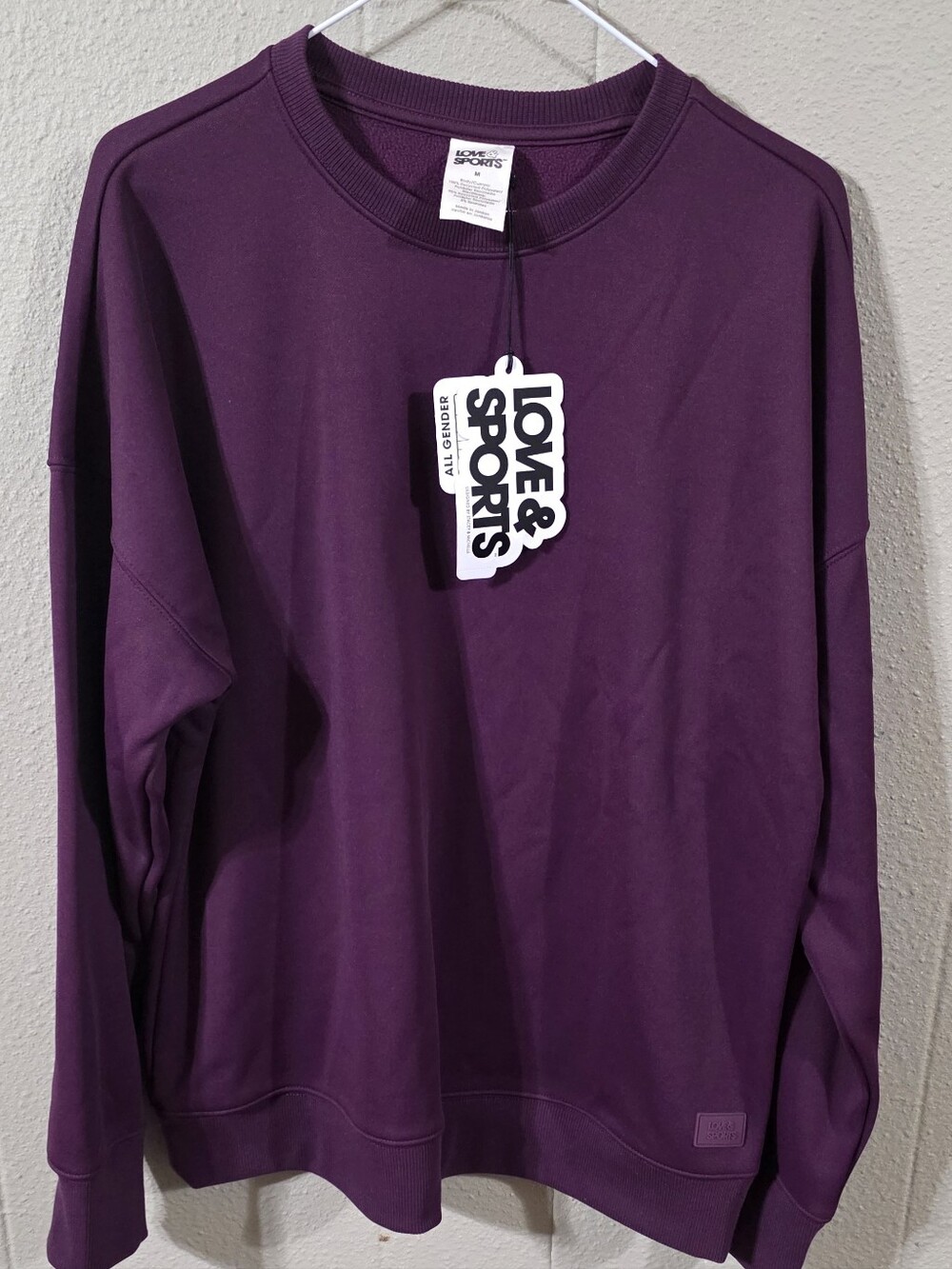 Nwt Unisex Love & Sports Purpe Crew Sweatshirt Sz M